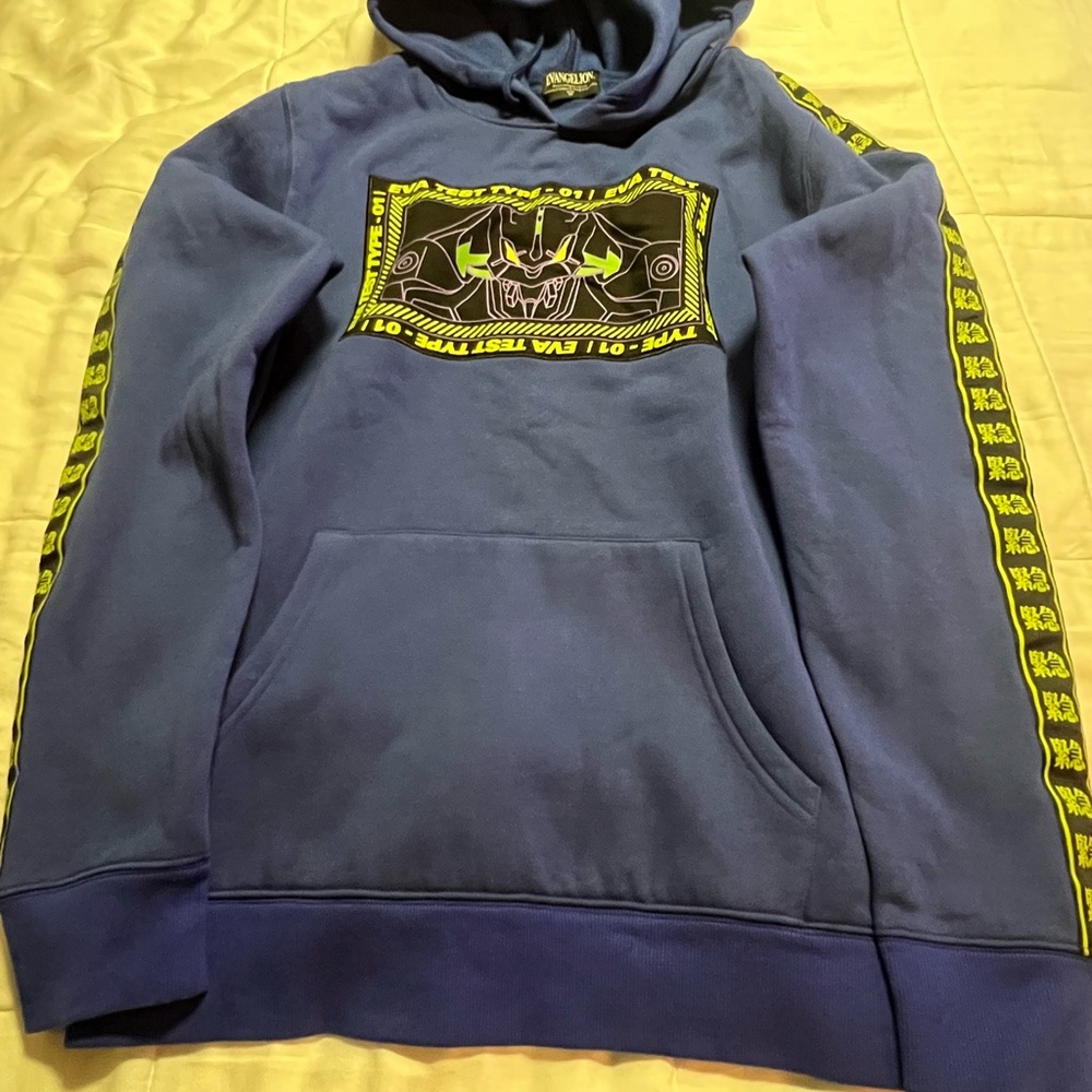 Blue Graphic Hoodie by [Evangelion]